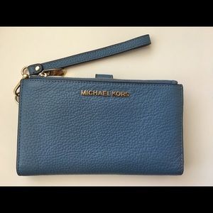 Michael Kors Adele Pebbled Leather Wallet/Wristlet